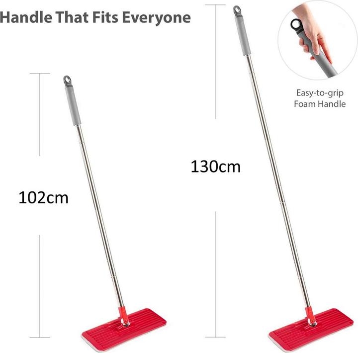 Actual product image Greenblue Flat broom + bucket + telescopic pole + 2 x Microfiber mat 5.7 L floor cleaning XXL set swivel head (1 pcs.)