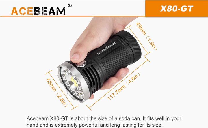 Produktbild AceBeam X80 GT (11.77 cm, 32500 lm)