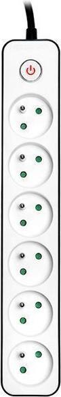 Actual product image Tracer Zebra Black, White 6 AC outlet(s) (6 x, CEE, 1.50 m)