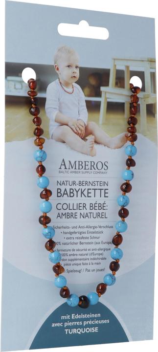 Immagine prodotto Amberos Natur Bernsteinkette (Ambra, 32 cm)