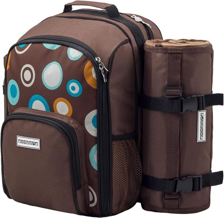 Image du produit Anndora Sac à dos de pique-nique pour 2 personnes, Retro Brown