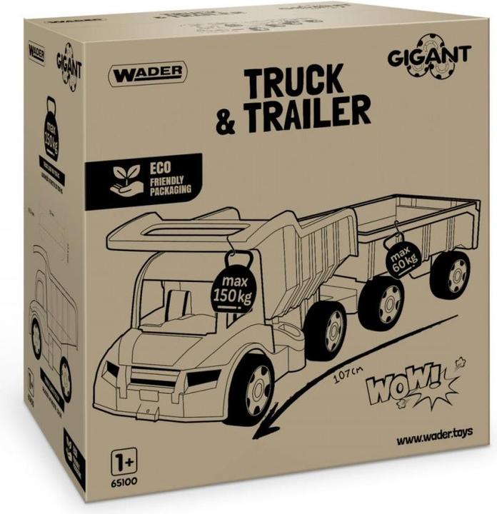 Actual product image Wader Tipper with trailer 107 cm Gigant Truck