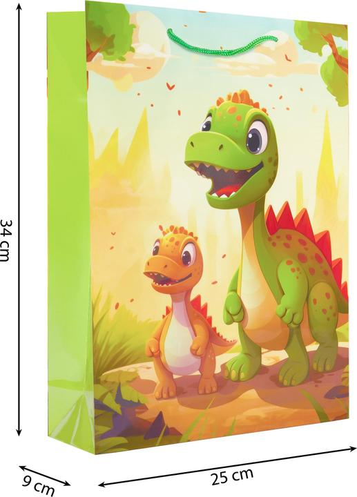 Image du produit Idena Sac cadeau enfant motif dino multicolore 25x9x34cm (Pochette cadeau)