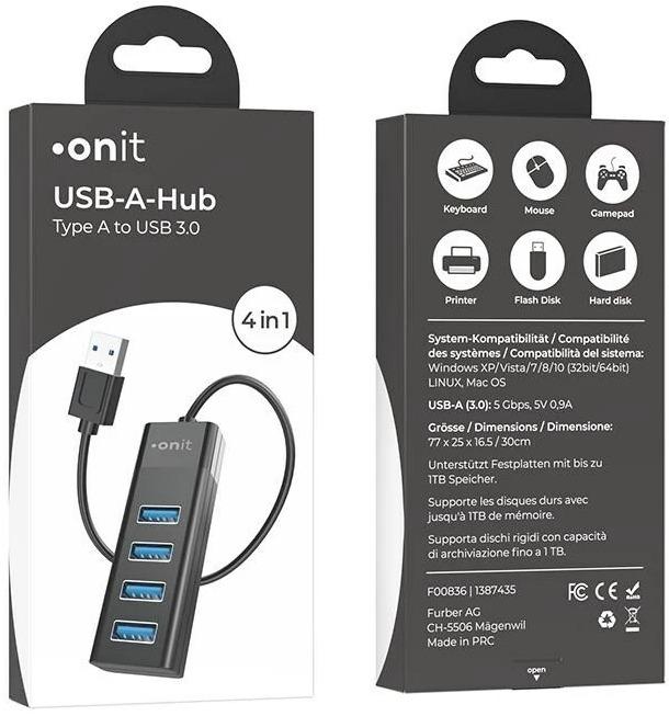 Produktbild Onit F00836 (USB-A, 4 Ports)