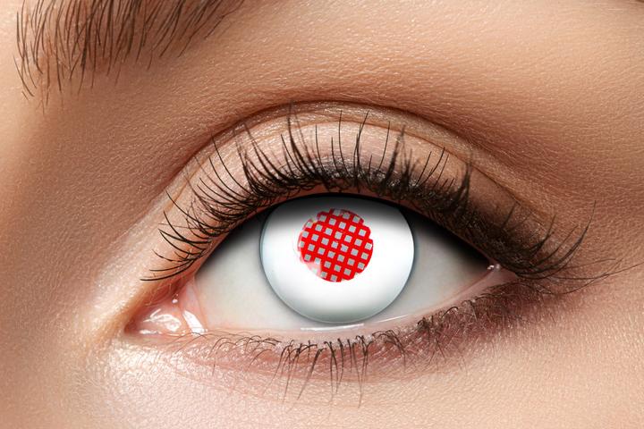Produktbild Eyecatcher Farbige Kontaktlinsen Humanoid (Weiss, Rot)