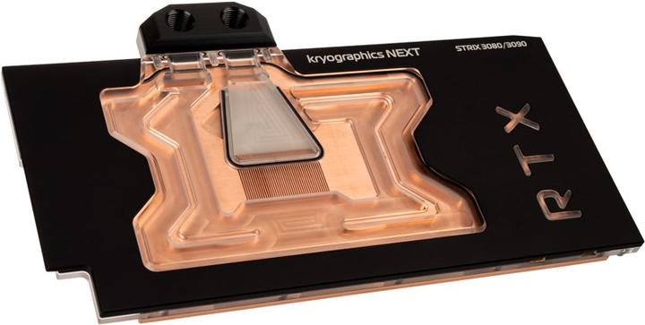 Actual product image Aqua Computer kryographics NEXT RTX 3080 / 3090 Strix GPU Water Cooler - Copper + Acrylic