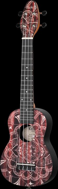 Actual product image Keiki Ukulele Package - Soprano - Red Kaleidoscope (Soprano, Soprano)