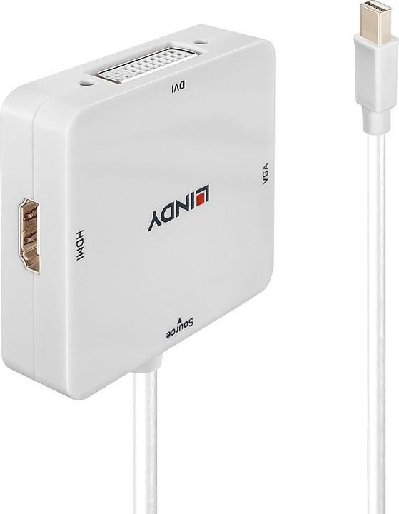 Produktbild Lindy Mini-DP 1.2 an HDMI 2.0, DVI-D und VGA Konverter Unterstuetzt HDMI 2.0 Ultra HD 4K und HDCP2.2 Si... (HDMI, 6 cm)