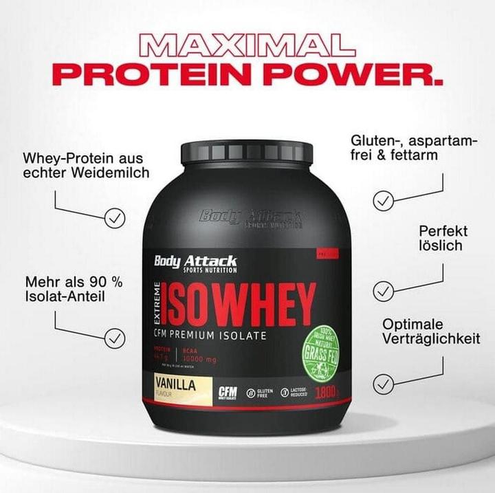 Image du produit Body Attack Extreme Iso Whey Professional (boîte de 1800g) (Chocolat, 1 pcs, 1800 g)