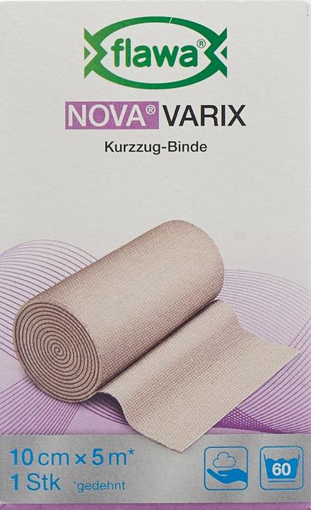 Image du produit Flawa Bande à Allongement Court Nova Varix couleur chair 10 cm x 5 m