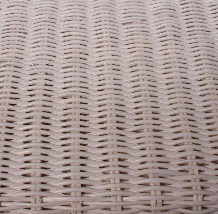 Produktbild Mendler Aufbewahrungstruhe Truhe Sitzbank Rattan mit Kissen 88cm - weiss (88 cm)