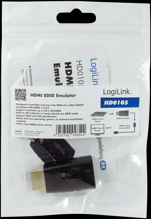 Image du produit LogiLink Emulateur HDMI EDID (HDMI, 4.50 cm)