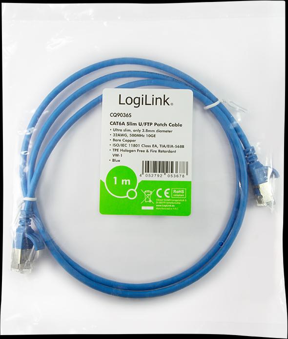 Actual product image LogiLink Network cable (STP, CAT6a, 0.30 m)