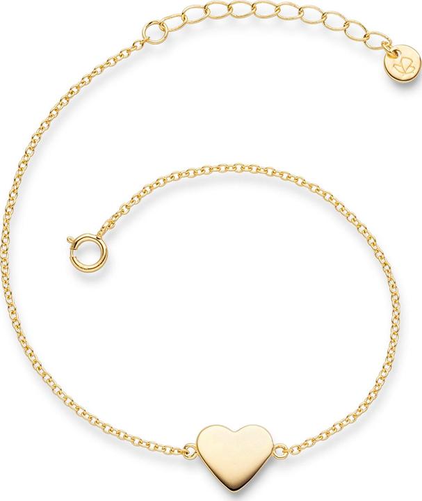 Image du produit Glanzstücke München Femme coeur argent sterling or jaune 17,0 cm longueur de base + 3,0 cm extension - 9528 (17 cm, Argent Sterling)