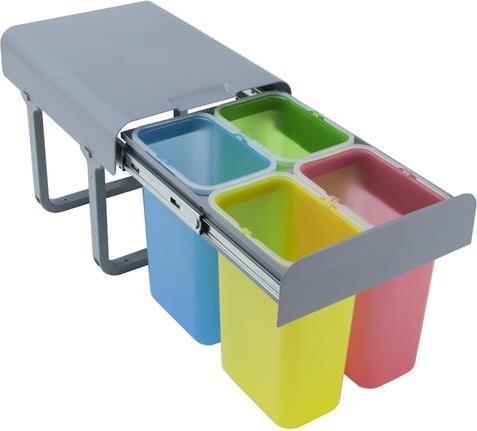 Actual product image Teka INTRA JUVEL Affaldssystem på udtraeksskinner. Med 4 beholdere (8 l)