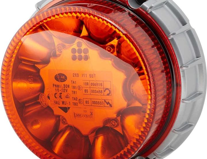 Actual product image Hella Flashing beacon K-LED 2.0 surface-mounted amber for MERCEDES SOMMER LIEBHERR