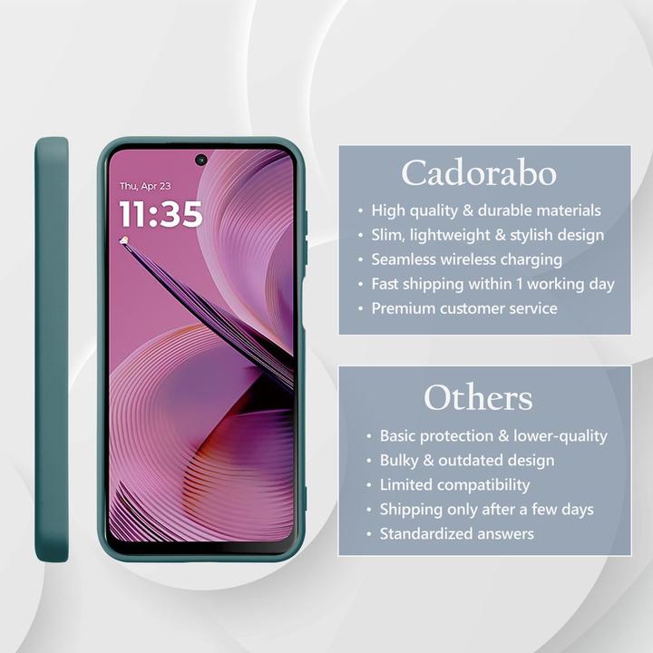 Actual product image Cadorabo Case for Motorola Moto G55 TPU Liquid Silicone Cover (Motorola Moto C)