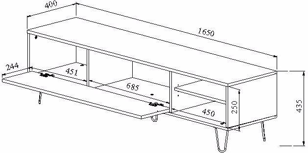 Actual product image Temahome Aero (165 x 40 x 43.5 cm)