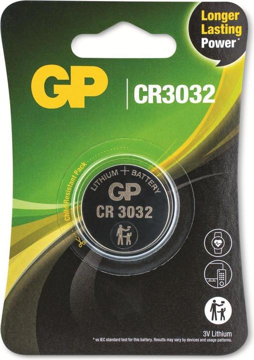 Actual product image GP Batteries LITHIUM BUTTON CELL CR3032 (1 pcs., CR3032, 500 mAh)