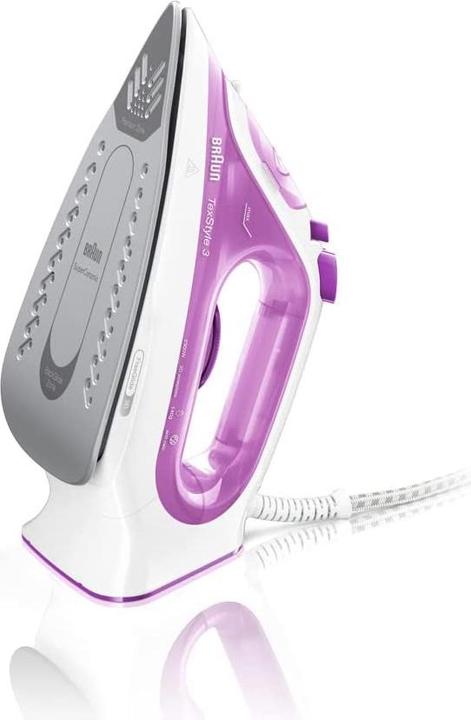 Actual product image Braun TexStyle 3 SI 3030 Dry & Steam Iron Ceramic Ultra Glide Sole Plate (2300 W, 145 g/min)