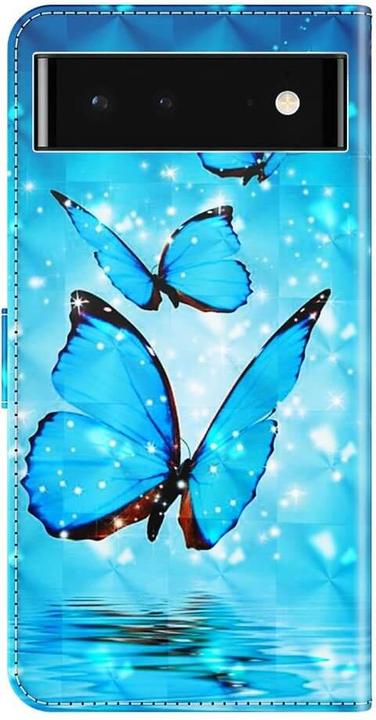 Actual product image Cover-Discount Google Pixel 7 Pro - Case Gloss Effect Butterfly Blue (Google Pixel 7 Pro)