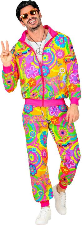 Actual product image Widmann 80s Neon Groovy Love Party Tracksuit Unisex (XL)