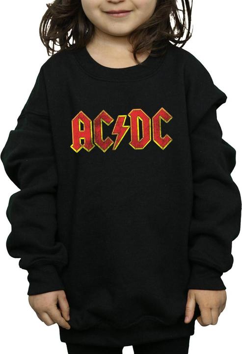 Immagine prodotto AC/DC Distressed Red Logo Felpa Ragazze (152, 158)
