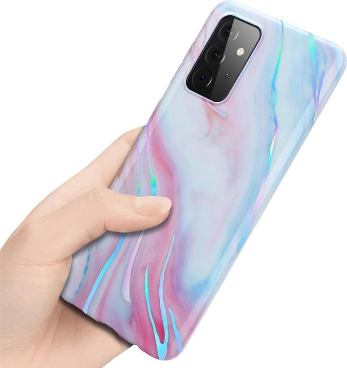 Productafbeelding Cadorabo IMD TPU kleurrijke marmeren hoes (Samsung Galaxy A72)