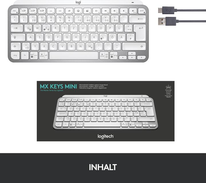 Image du produit Logitech MX Keys Mini (DE, Sans fil)