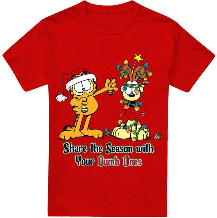 Actual product image Garfield Unisex Adult Share The Season T-Shirt (S)