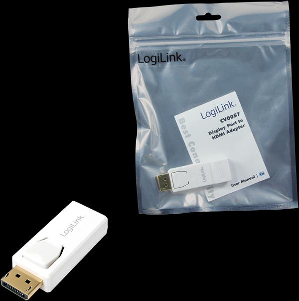 Actual product image LogiLink DisplayPort to HDMI (HDMI, 6.40 cm)