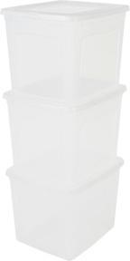 Actual product image Iris Storage Box 30L Set of 3 with Lid (30 l)
