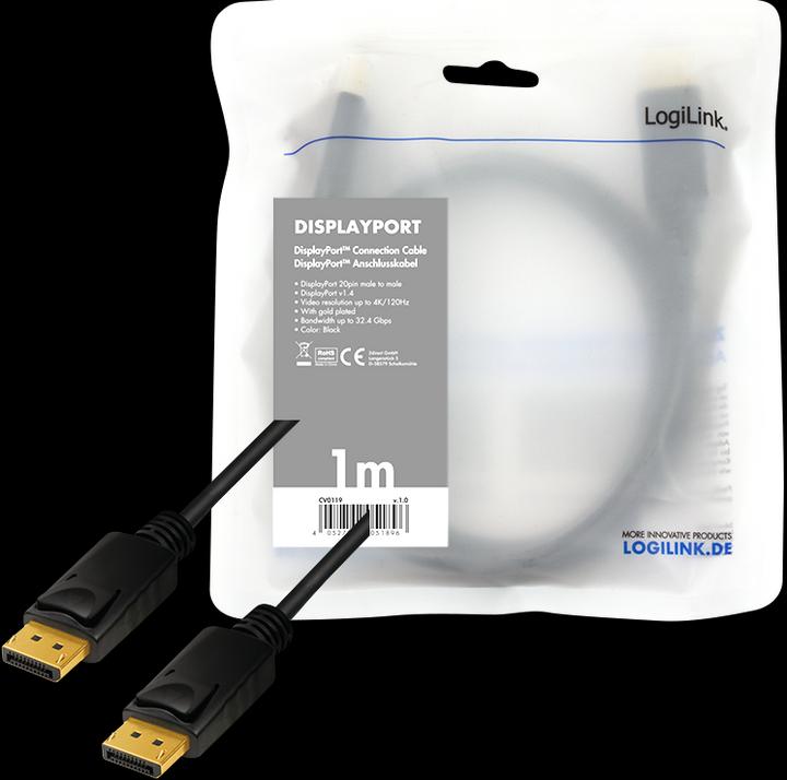Produktbild LogiLink DisplayPort — DisplayPort (3 m, DisplayPort)