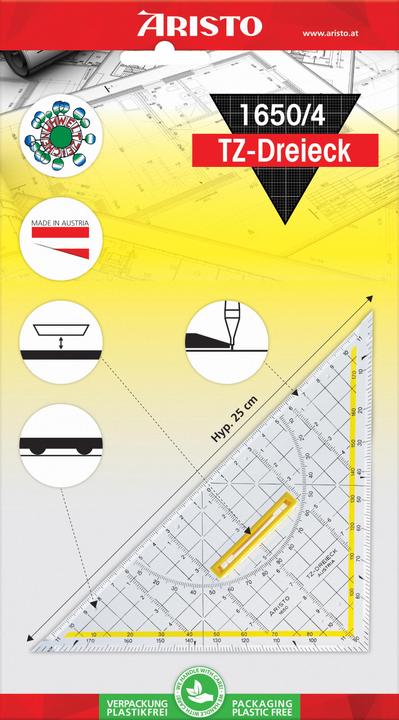 Produktbild Aristo Winkel 25cm 1650/4 aus Plexiglas (250 mm)