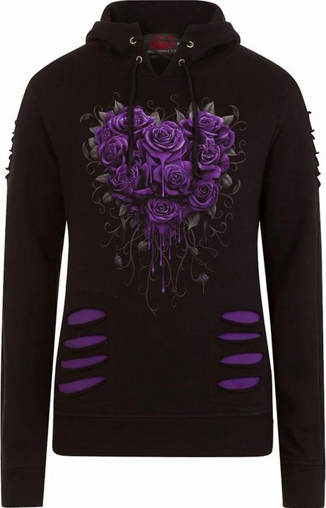 Immagine prodotto Spiral Bleeding Heart Felpa con Cappuccio Strappata Donna (M)