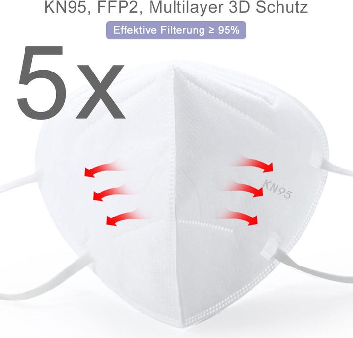 Produktbild Spitamed 5er-Set KN95 FFP2 Atemschutzmaske