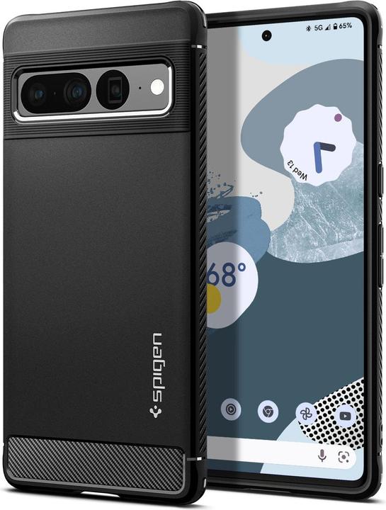 Actual product image Spigen Rugged Armor Google Pixel 7 Pro czarny/matte black ACS04725 (Google Pixel 7 Pro)