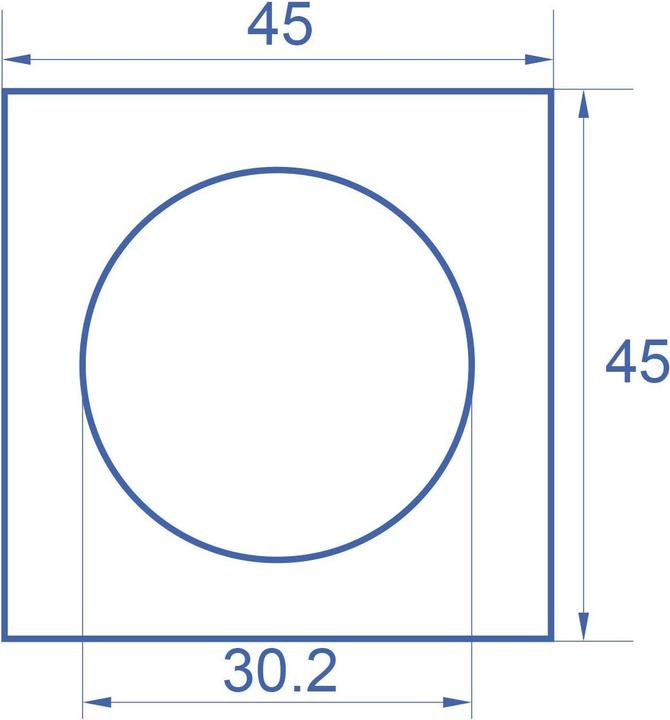 Actual product image Delock Easy 45 module cover hole cut-out Ø 30.2 mm, 45 x 45 mm 5 pieces white (Wall mount)