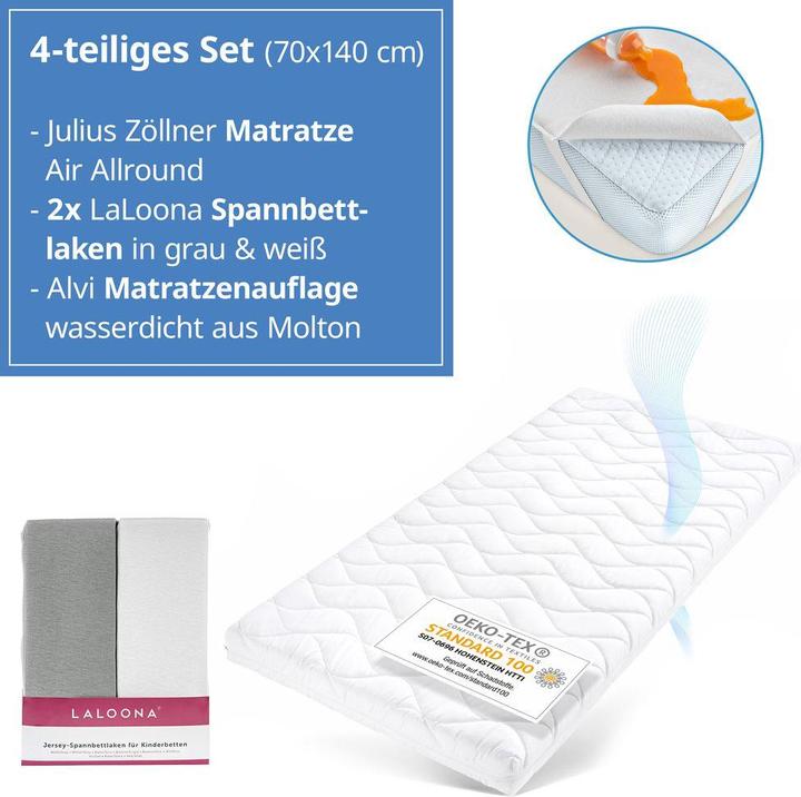 Produktbild Julius Zöllner 4-tlg. Matratzen-Set für Kinderbett 70x140cm - Babymatratze Babymatratzen & Kindermatratzen (70 x 140 x 10 cm)