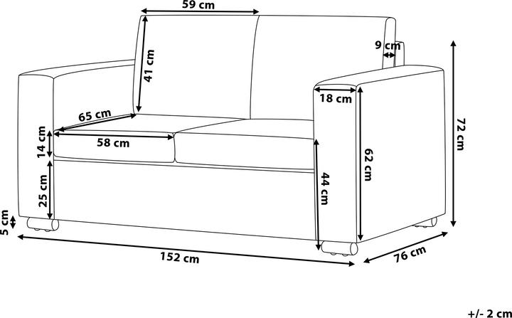 Actual product image Beliani Helsinki (2 person sofa)
