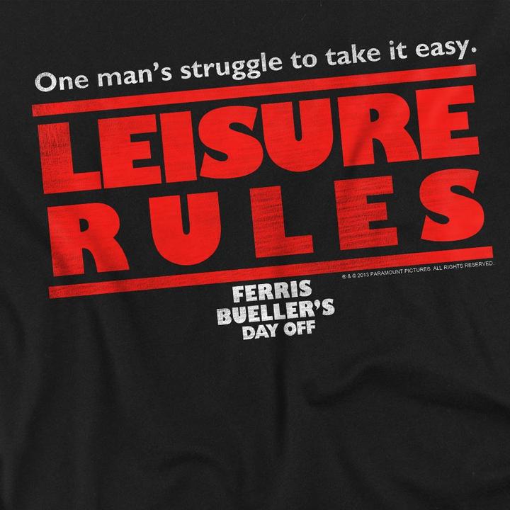 Produktbild Ferris Bueller´s Day Off Ferris Bueller's Day Off Leisure Rules TShirt (4XL)
