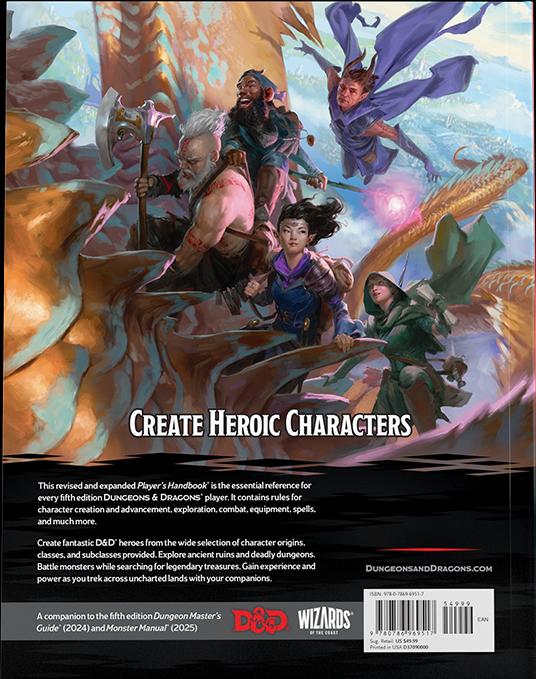 Produktbild Wizards of the Coast Buch - Rollenspiel - Dungeons & Dragons - Spielerhandbuch 2025 (Englisch)