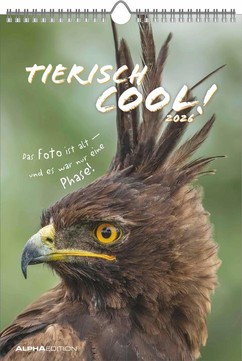 Image du produit Alpha Edition Tierisch cool! 2026 - Bild-Kalender 23,7x34 cm - mit lustigen Sprüchen - Humor - Wandkalender - mit (Allemand)