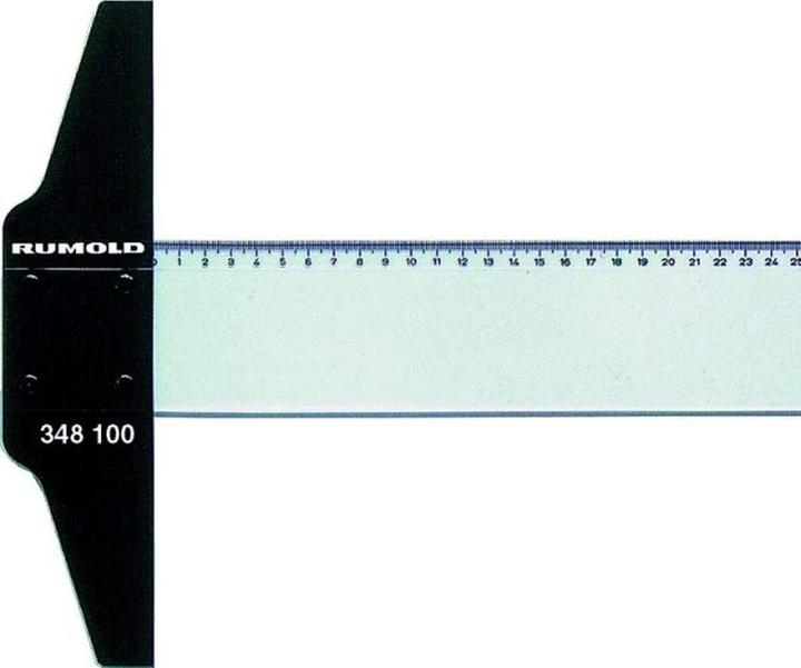 Rumold Drawing rail MXFT 100 cm, transparent, with mm graduation (1000 mm)