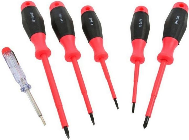 GEKO Tournevis isolés + testeur, lot de 6