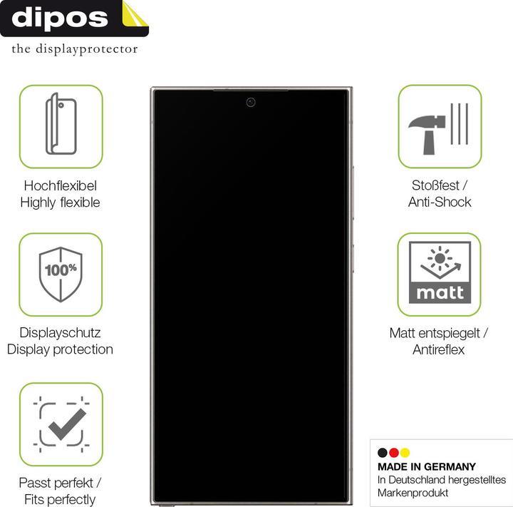 Actual product image Dipos Full Cover Screen Protector Matte (1 Piece, Samsung Galaxy S24 Ultra)