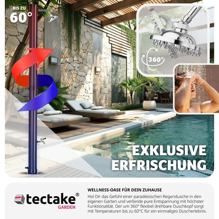 Actual product image tectake Solar shower Tinto 20l
