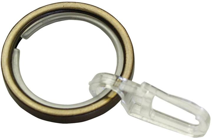 Image du produit Gardinia Anneau de rideau avec insert coulissant Bronze, 10 pièces