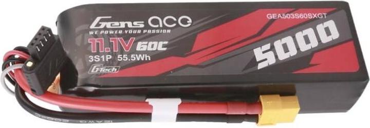 Immagine prodotto Gens Ace G-Tech 5000mAh 11.1V 60C 3S1P Lipo con spina XT60 (11.10 V, 5000 mAh)