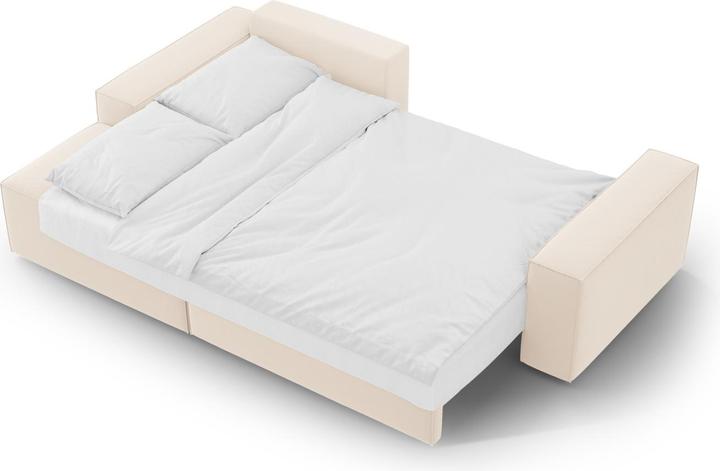 Actual product image Micadoni Velvet Left Corner Sofa With Bed Function And Box, "Jodie", 3 Seats, 246x151x86 Made in Europe (Corner sofa)